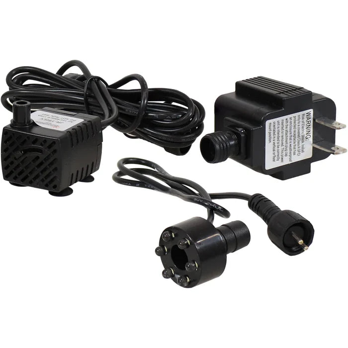 Sunnydaze 40 GPH Electric Submersible Water Pump with LED Lights - Multicolor Lights JR-150 6LED-M