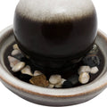 Sunnydaze Ceramic Tabletop 7" Water Fountain with Modern Orb Design SSS-412