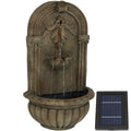 Sunnydaze Florence Solar Outdoor Wall Fountain XCA-132146003-FS-S