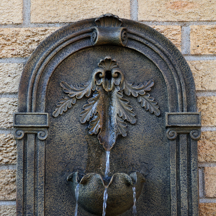 Sunnydaze Florence Solar Outdoor Wall Fountain XCA-132146003-FS-S
