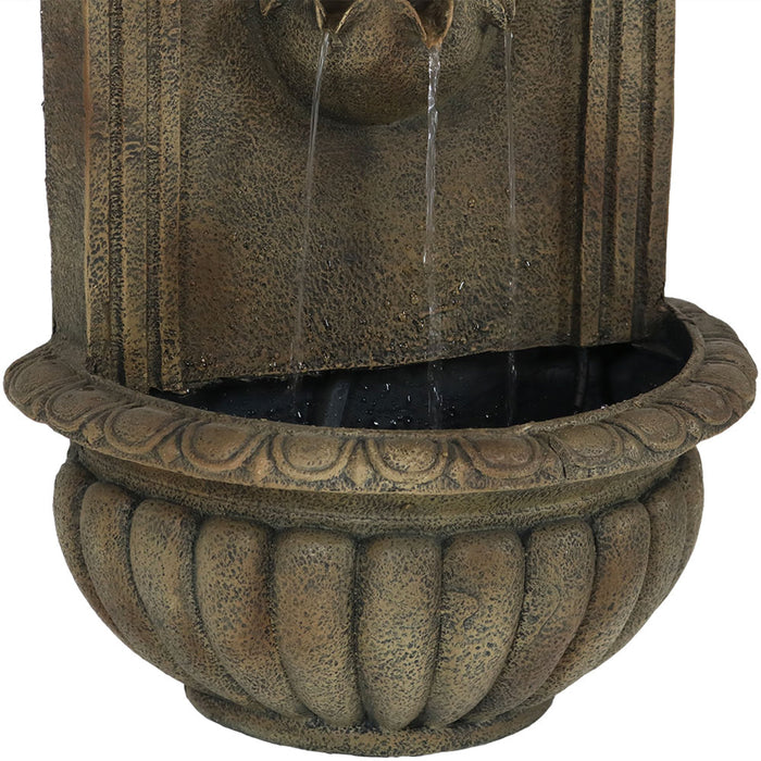 Sunnydaze Florence Solar Outdoor Wall Fountain XCA-132146003-FS-S