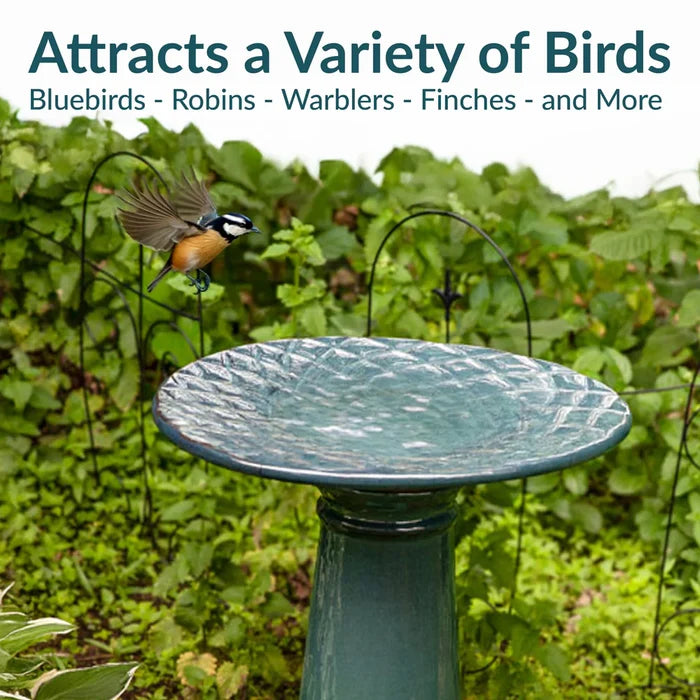 Sunnydaze Rennes 22.5" H Outdoor Ceramic Bird Bath
