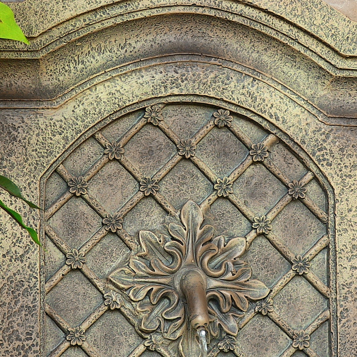Sunnydaze Rosette Leaf Outdoor Wall Fountain