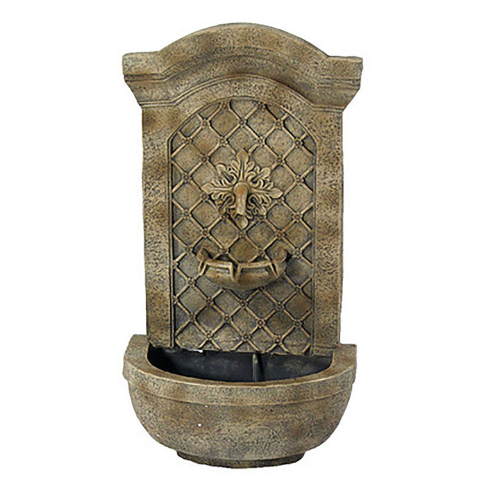Sunnydaze Rosette Solar Wall Fountain with Battery Backup XCA-132592003-FS-SOD