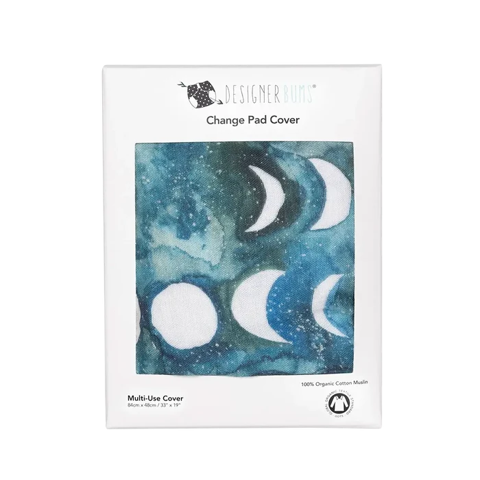 Transformative Teal Moon Change Pad/Bassinet Sheet