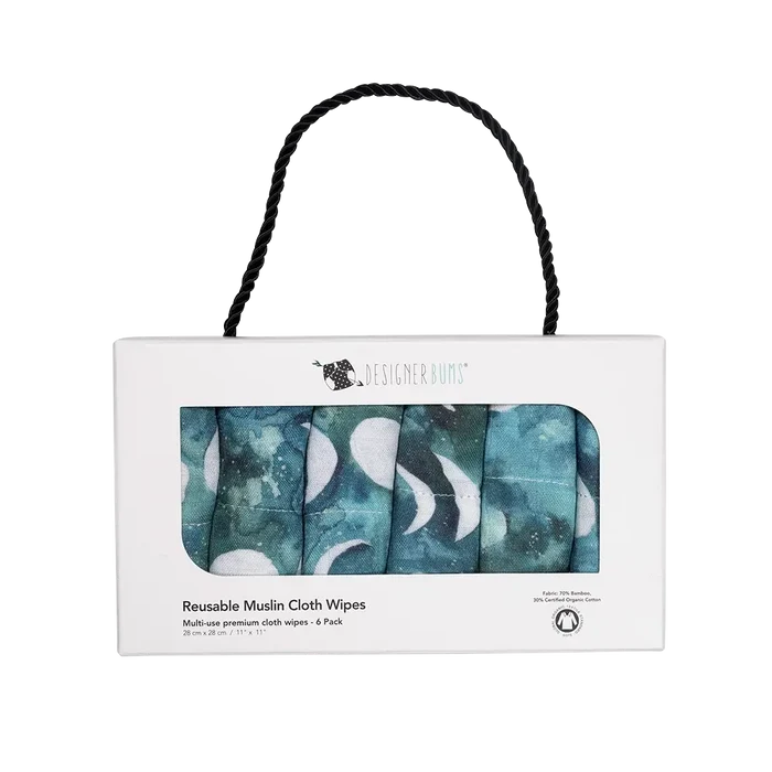 Transformative Teal Moon Cloth Wipes
