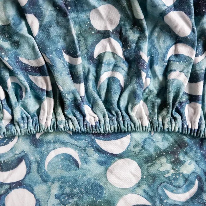 Transformative Teal Moon Single Fitted Sheet