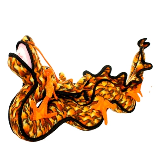 Tuffy Dragon Dog Squeaky Toys, Orange