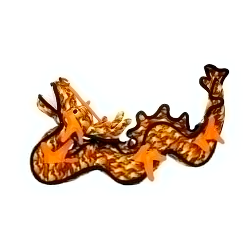 Tuffy Dragon Dog Squeaky Toys, Orange