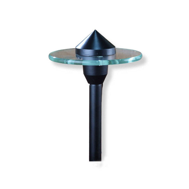 Yard Bright Black Modern Glass Path Light GBT5020