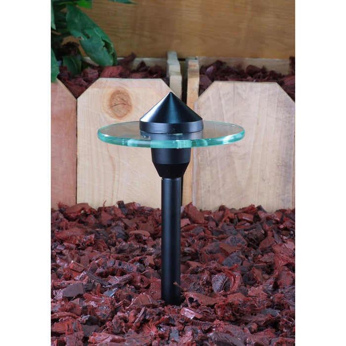 Yard Bright Black Modern Glass Path Light GBT5020