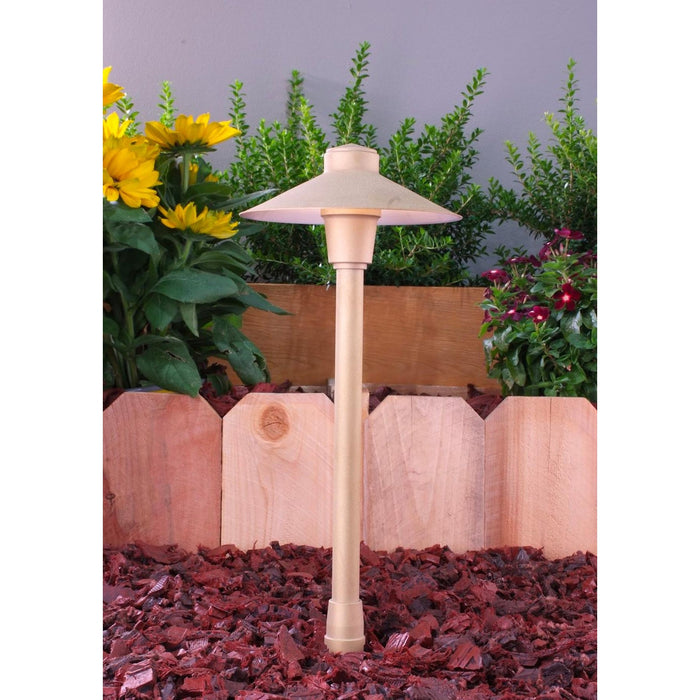 Yard Bright Elite Series Cast Brass Path Light 7" Diameter Hood GBT7205