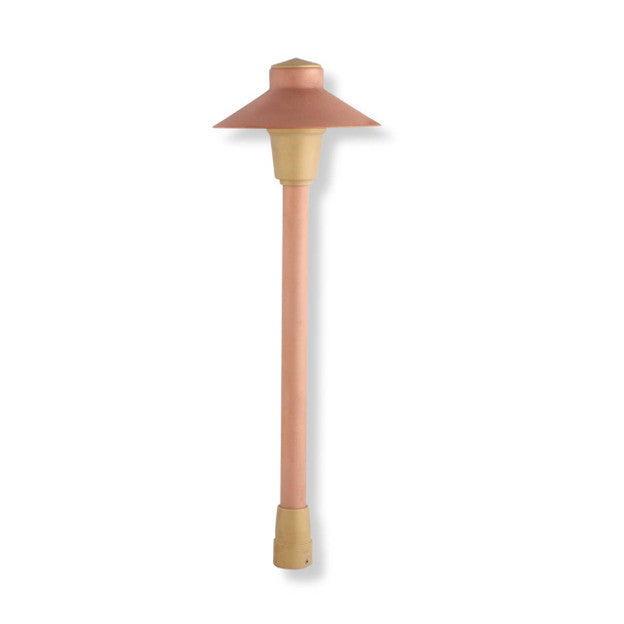 Yard Bright Elite Series Cast Brass Path Light With Copper Finish 5" Diameter Hood GBT7202