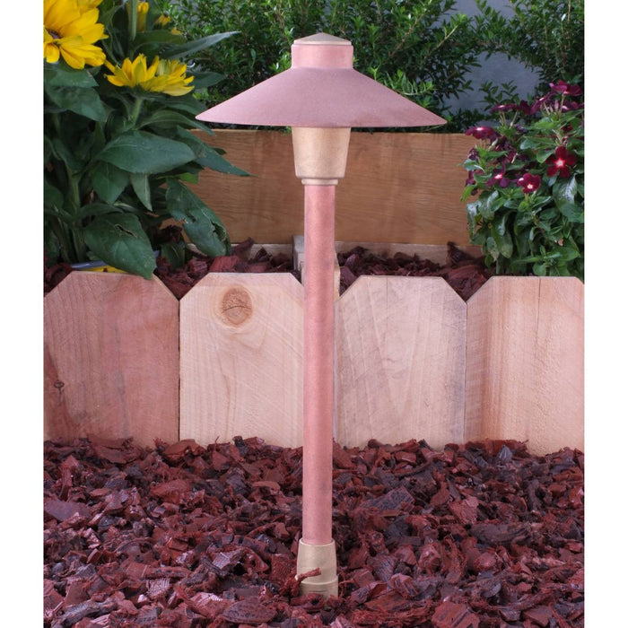 Yard Bright Elite Series Cast Brass Path Light With Copper Finish 7" Diameter Hood GBT7203