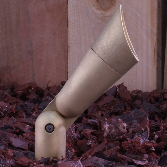 Yard Bright Elite Series Heavy Cast Brass MR11 Spot Light With Angled Hood GBT6200