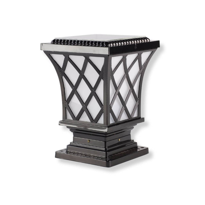Yard Bright Premium Classic Solar Pillar Light In Black GBT9017B
