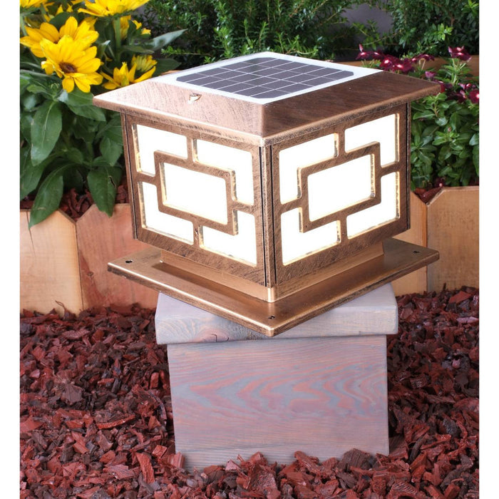 Yard Bright Premium Solar Fence Pillar Light GBT9016